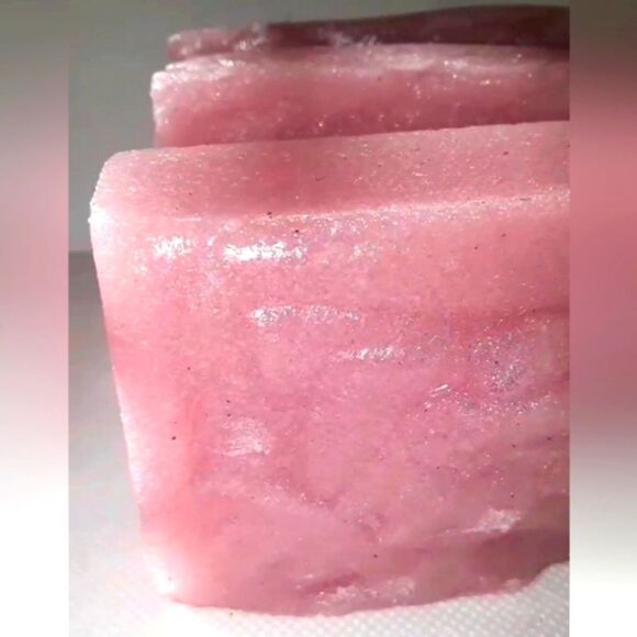 HAND crafted organic French Rose Sugar scrub soap bar - Picture 10 of 11